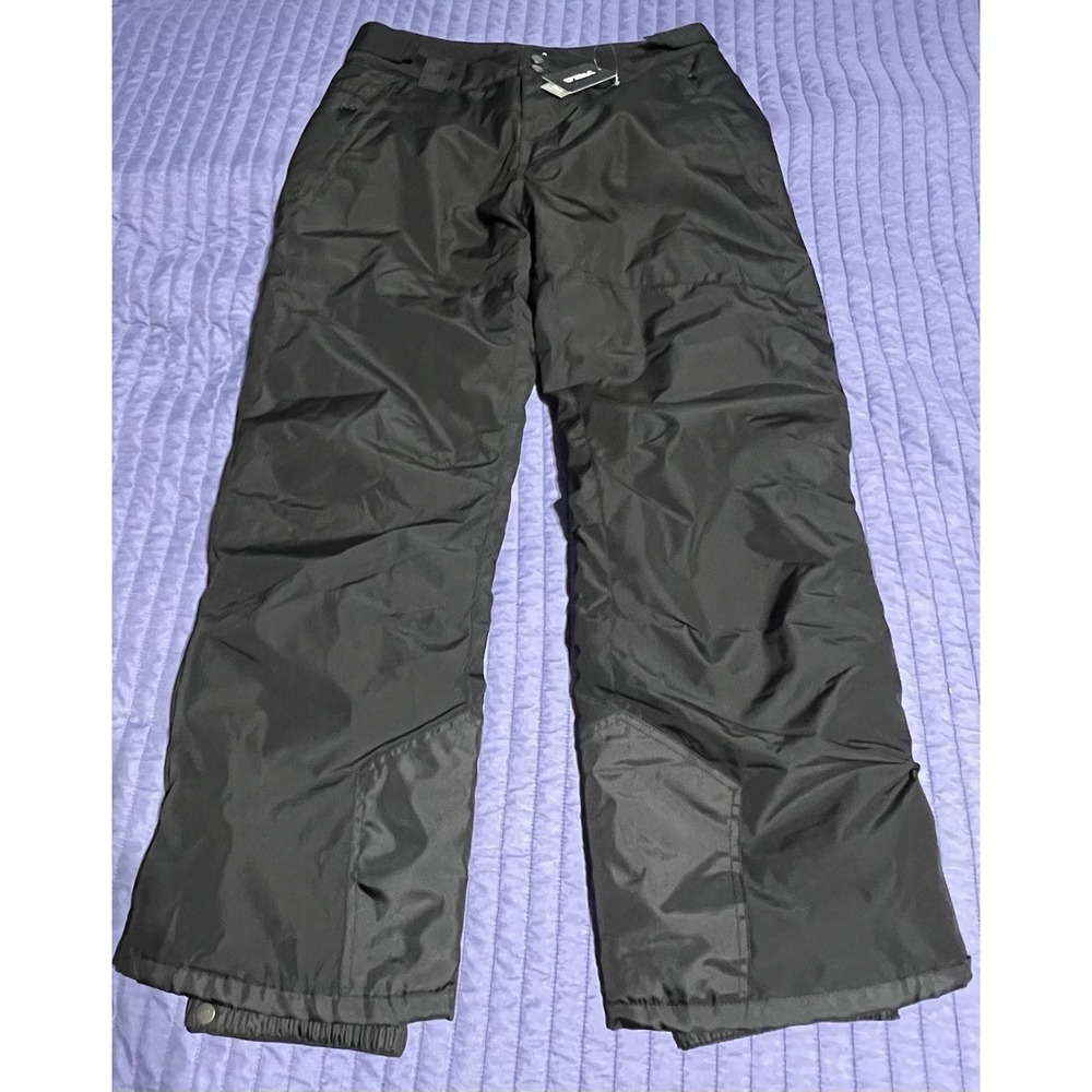 TSLA Men's Black Insulated Snow Pants